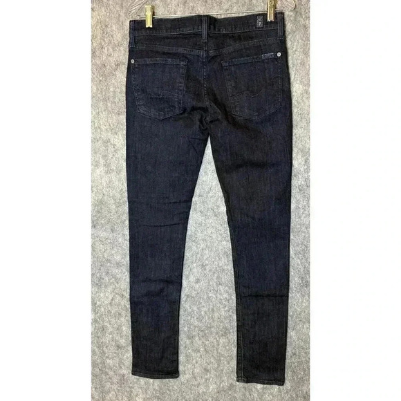 7 For All Mankind Roxanne Slim Dark Wash Jeans Size 28 - Picture 3 of 6